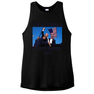 Beatin Clowns & Dodgin Rounds Donald Trump 2024 Fighting Ladies PosiCharge Tri-Blend Wicking Tank