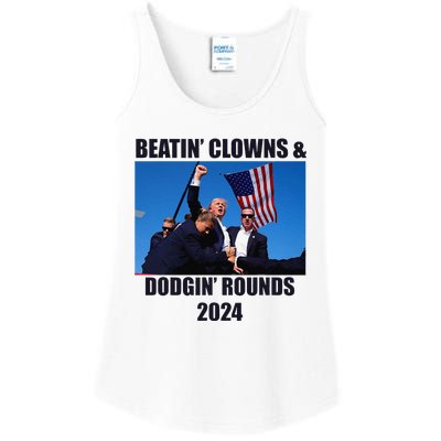 Beatin Clowns & Dodgin Rounds Donald Trump 2024 Fighting Ladies Essential Tank