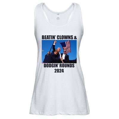 Beatin Clowns & Dodgin Rounds Donald Trump 2024 Fighting Ladies Essential Flowy Tank