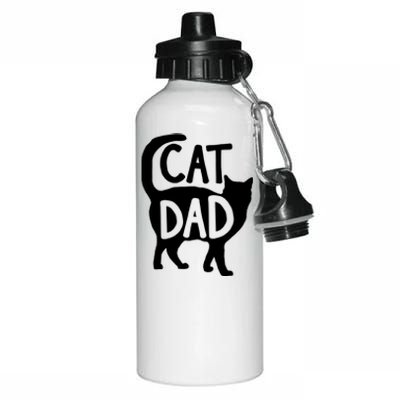 Best Cat Dad Fathers Day Kitty Daddy Papa Christmas Aluminum Water Bottle