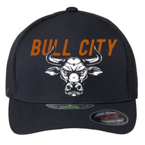 Bull City Durham Nc 919 North Carolina Bull Head Flexfit Unipanel Trucker Cap