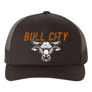 Bull City Durham Nc 919 North Carolina Bull Head Yupoong Adult 5-Panel Trucker Hat