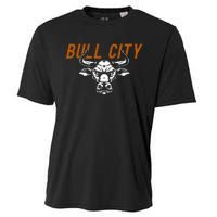 Bull City Durham Nc 919 North Carolina Bull Head Cooling Performance Crew T-Shirt