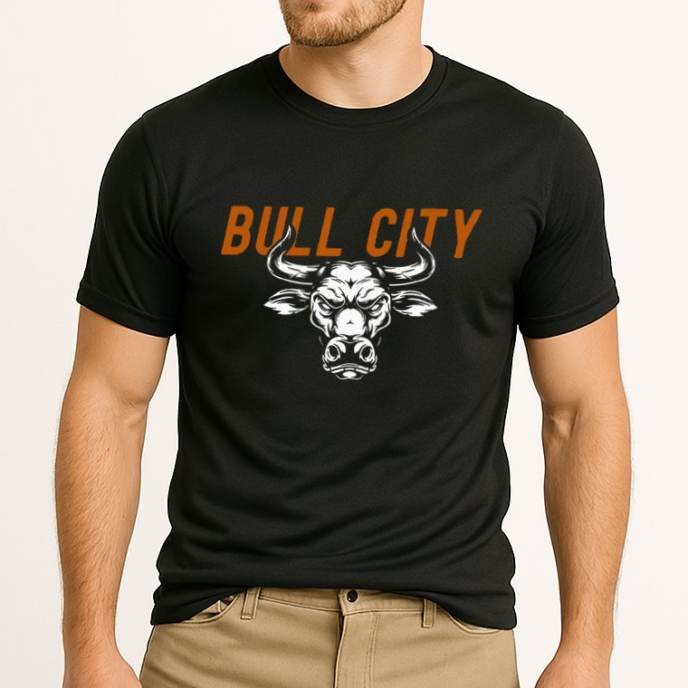 Bull City Durham Nc 919 North Carolina Bull Head Cooling Performance Crew T-Shirt
