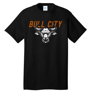 Bull City Durham Nc 919 North Carolina Bull Head Tall T-Shirt