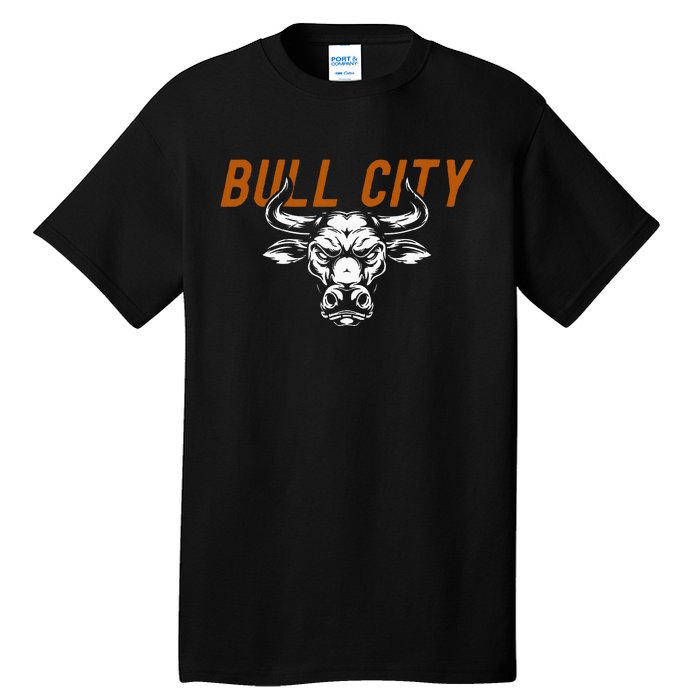 Bull City Durham Nc 919 North Carolina Bull Head Tall T-Shirt