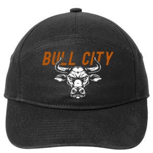 Bull City Durham Nc 919 North Carolina Bull Head 7-Panel Snapback Hat