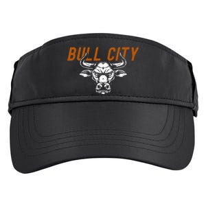 Bull City Durham Nc 919 North Carolina Bull Head Adult Drive Performance Visor