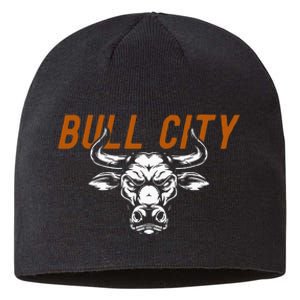 Bull City Durham Nc 919 North Carolina Bull Head Sustainable Beanie