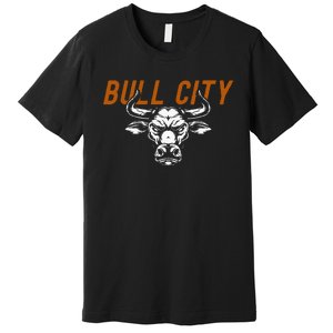 Bull City Durham Nc 919 North Carolina Bull Head Premium T-Shirt