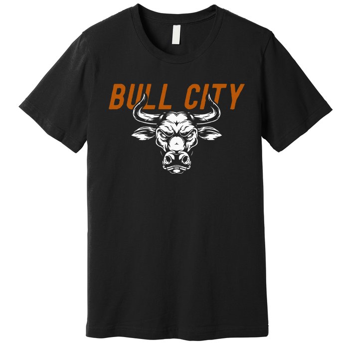 Bull City Durham Nc 919 North Carolina Bull Head Premium T-Shirt