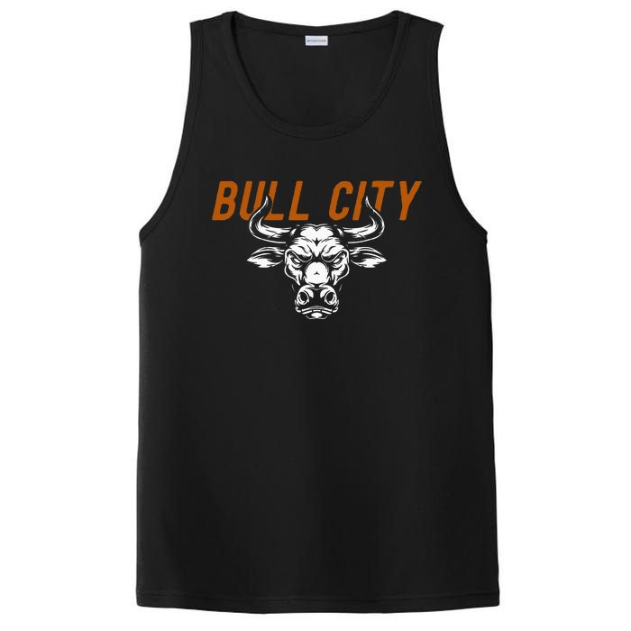 Bull City Durham Nc 919 North Carolina Bull Head PosiCharge Competitor Tank