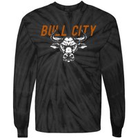 Bull City Durham Nc 919 North Carolina Bull Head Tie-Dye Long Sleeve Shirt