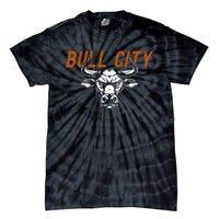 Bull City Durham Nc 919 North Carolina Bull Head Tie-Dye T-Shirt