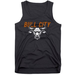 Bull City Durham Nc 919 North Carolina Bull Head Tank Top