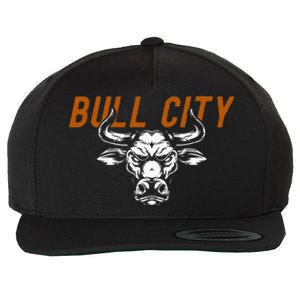 Bull City Durham Nc 919 North Carolina Bull Head Wool Snapback Cap