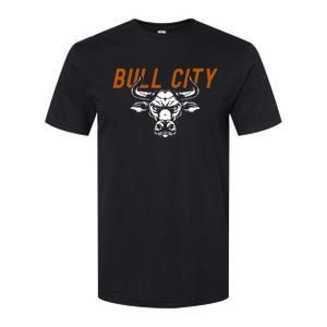 Bull City Durham Nc 919 North Carolina Bull Head Softstyle CVC T-Shirt