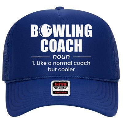 Bowling Coach Definition High Crown Mesh Back Trucker Hat