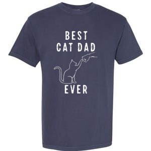 Best Cat Dad Ever Cat Daddy Paw Fist Bump Meow Cat Garment-Dyed Heavyweight T-Shirt