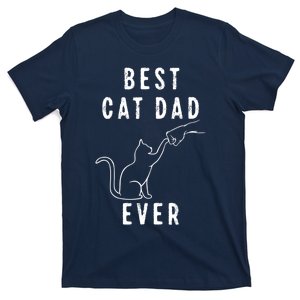 Best Cat Dad Ever Cat Daddy Paw Fist Bump Meow Cat T-Shirt