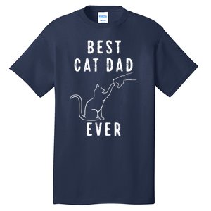 Best Cat Dad Ever Cat Daddy Paw Fist Bump Meow Cat Tall T-Shirt