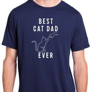 Best Cat Dad Ever Cat Daddy Paw Fist Bump Meow Cat Adult ChromaSoft Performance T-Shirt