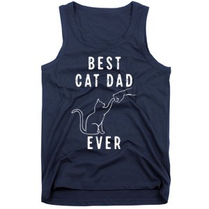 Best Cat Dad Ever Cat Daddy Paw Fist Bump Meow Cat Tank Top