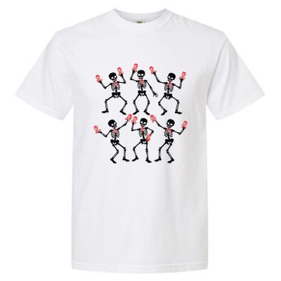 Breast Cancer Dancing Skeleton Pin.K Ribbon Halloween 2024 Garment-Dyed Heavyweight T-Shirt