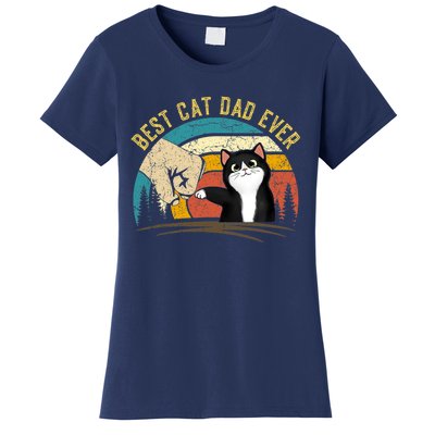 Best Cat Dad Ever Tee Funny Cat Daddy Father's Day Women's T-Shirt