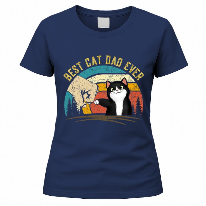 Best Cat Dad Ever Tee Funny Cat Daddy Father's Day Women's T-Shirt