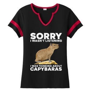 Best Capybara Design For Pet Rodent Capybara Ladies Halftime Notch Neck Tee