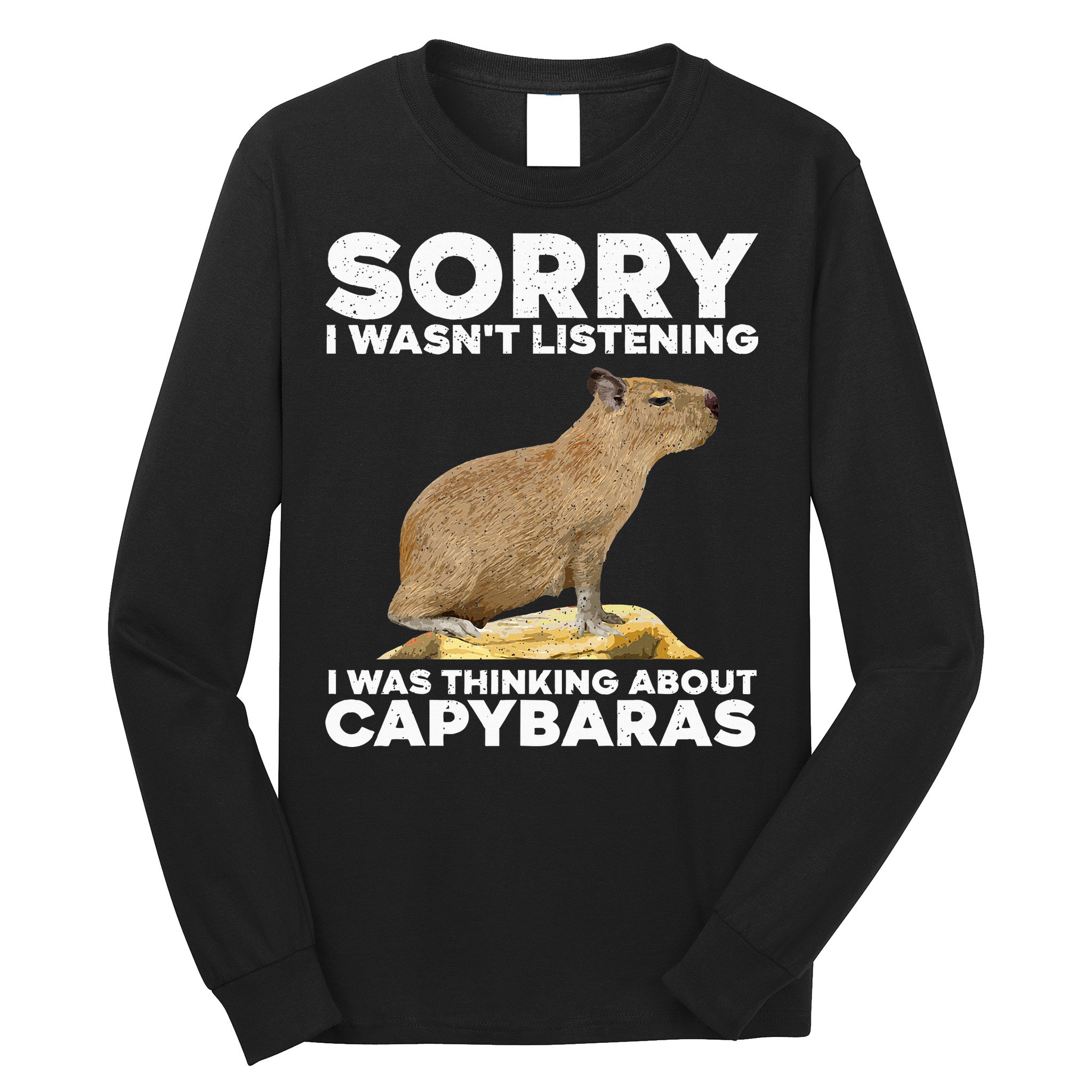Best Capybara Design For Pet Rodent Capybara Long Sleeve Shirt