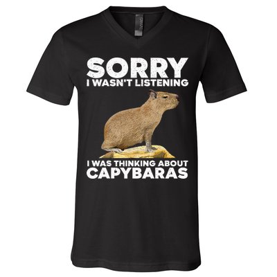 Best Capybara Design For Pet Rodent Capybara V-Neck T-Shirt