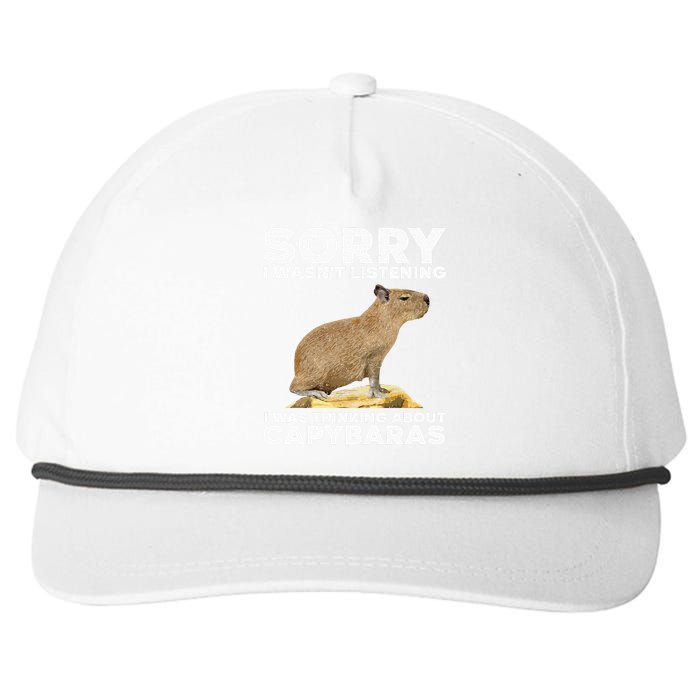 Best Capybara Design For Pet Rodent Capybara Snapback Five-Panel Rope Hat