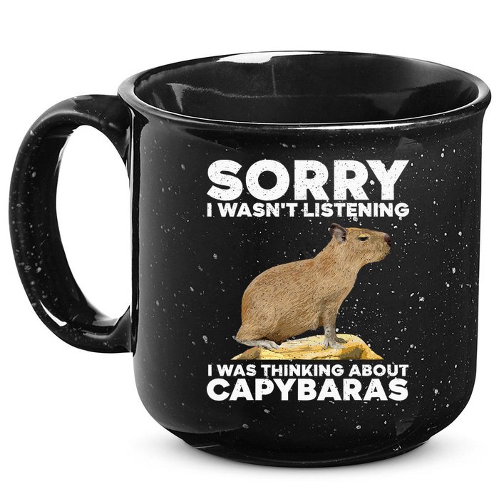 Best Capybara Design For Pet Rodent Capybara 15oz Campfire Ceramic Mug