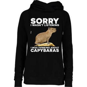 Best Capybara Design For Pet Rodent Capybara Womens Funnel Neck Pullover Hood