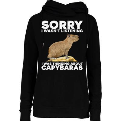 Best Capybara Design For Pet Rodent Capybara Womens Funnel Neck Pullover Hood