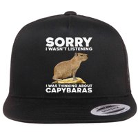 Best Capybara Design For Pet Rodent Capybara Flat Bill Trucker Hat