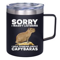 Best Capybara Design For Pet Rodent Capybara 12oz Stainless Steel Coffee Mug