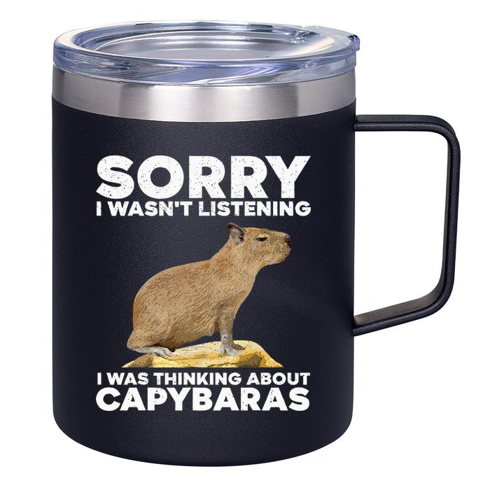 Best Capybara Design For Pet Rodent Capybara 12oz Stainless Steel Coffee Mug