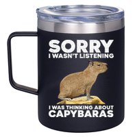 Best Capybara Design For Pet Rodent Capybara 12oz Stainless Steel Coffee Mug
