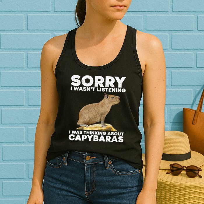 Best Capybara Design For Pet Rodent Capybara Womens Tank Top