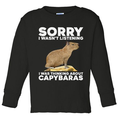 Best Capybara Design For Pet Rodent Capybara Toddler Long Sleeve Shirt