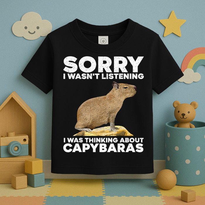 Best Capybara Design For Pet Rodent Capybara Toddler T-Shirt