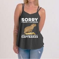 Best Capybara Design For Pet Rodent Capybara Women's Strappy Tank