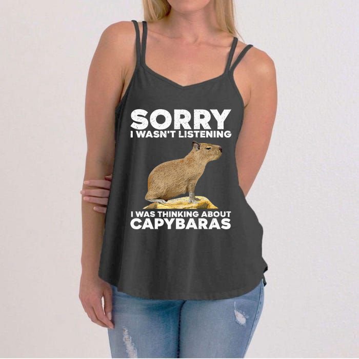 Best Capybara Design For Pet Rodent Capybara Women's Strappy Tank