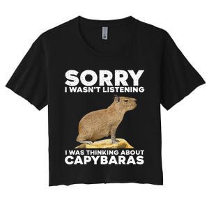 Best Capybara Design For Pet Rodent Capybara Women's Crop Top Tee