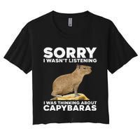 Best Capybara Design For Pet Rodent Capybara Women's Crop Top Tee