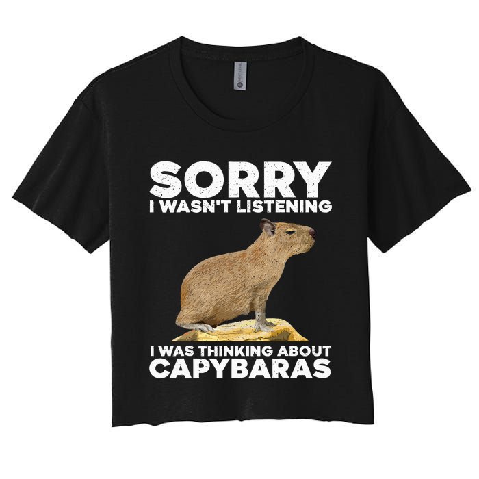 Best Capybara Design For Pet Rodent Capybara Women's Crop Top Tee