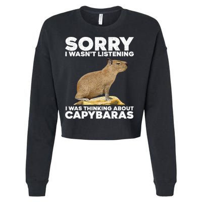 Best Capybara Design For Pet Rodent Capybara Cropped Pullover Crew